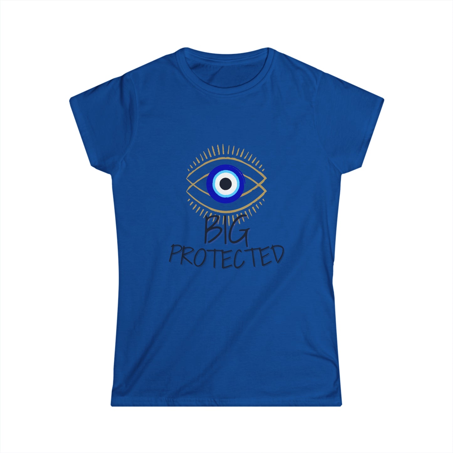 "Big Protected" Short Sleeve Deep V-Neck Tee