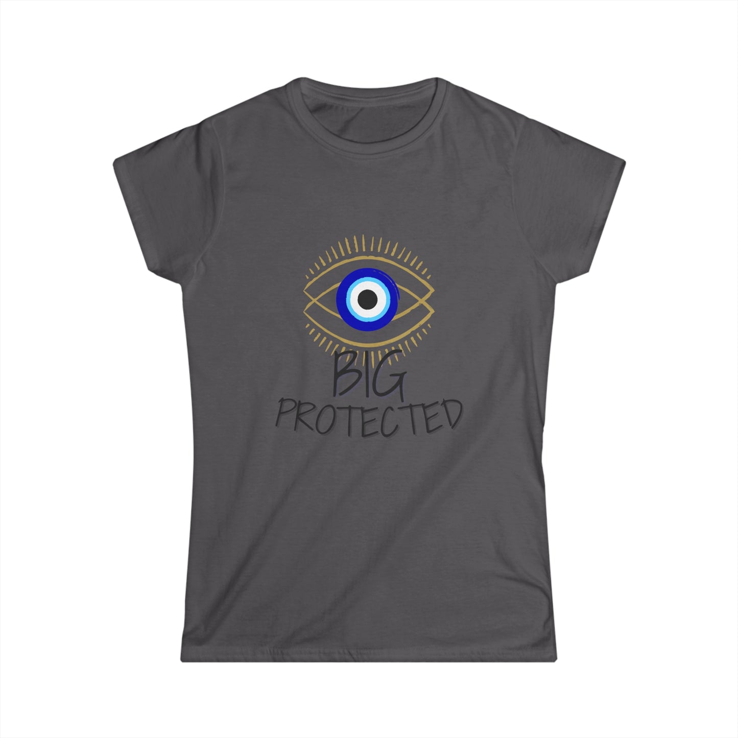 "Big Protected" Short Sleeve Deep V-Neck Tee