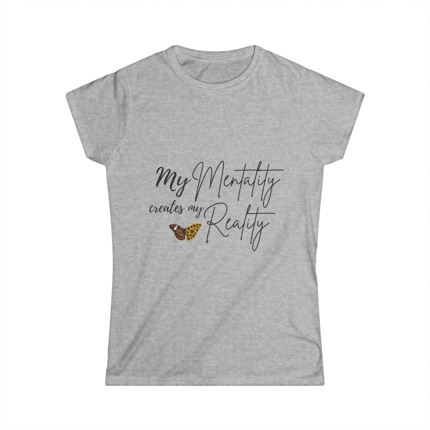 "My Mentality Creates My Reality" Ladies' V-Neck T-Shirt