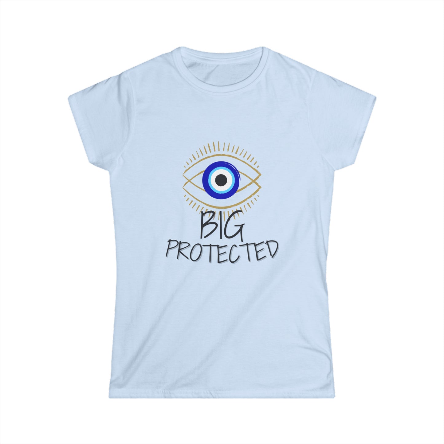 "Big Protected" Short Sleeve Deep V-Neck Tee